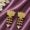 Golden Lotus Earring elegant golden floral jewelry for women