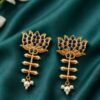 Golden Lotus Earring elegant golden floral jewelry for women