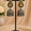 Antique Floral Jhumka traditional ethnic earrings with elegant floral detailing