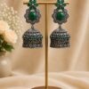Antique Floral Jhumka traditional ethnic earrings with elegant floral detailing