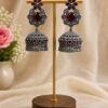Antique Floral Jhumka traditional ethnic earrings with elegant floral detailing