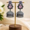 Antique Floral Jhumka traditional ethnic earrings with elegant floral detailing