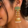 Lotus Jhumka Earring elegant traditional floral jewelry for women