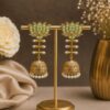 Lotus Jhumka Earring elegant traditional floral jewelry for women