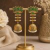 Lotus Jhumka Earring elegant traditional floral jewelry for women