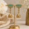 Lotus Jhumka Earring elegant traditional floral jewelry for women