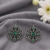 Flower Hook Earring stunning floral brass jewelry for women