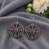 Flower Hook Earring stunning floral brass jewelry for women