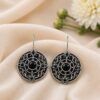 Flower Hook Earring stunning floral brass jewelry for women