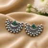 Oxidized Silver Moon Earring – Elegant Celestial Design for Stylish Traditional Looks 17 Oxidized Silver Moon Earring elegant celestial oxidized jewelry for women