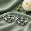Oxidized Silver Moon Earring – Elegant Celestial Design for Stylish Traditional Looks 13 Oxidized Silver Moon Earring elegant celestial oxidized jewelry for women