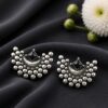 Oxidized Silver Moon Earring – Elegant Celestial Design for Stylish Traditional Looks 10 Oxidized Silver Moon Earring elegant celestial oxidized jewelry for women