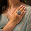 Silver Traditional Ring elegant ethnic brass jewelry for women