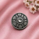 Silver Traditional Ring – Exquisite Ethnic Design for Graceful Styling - "White"
