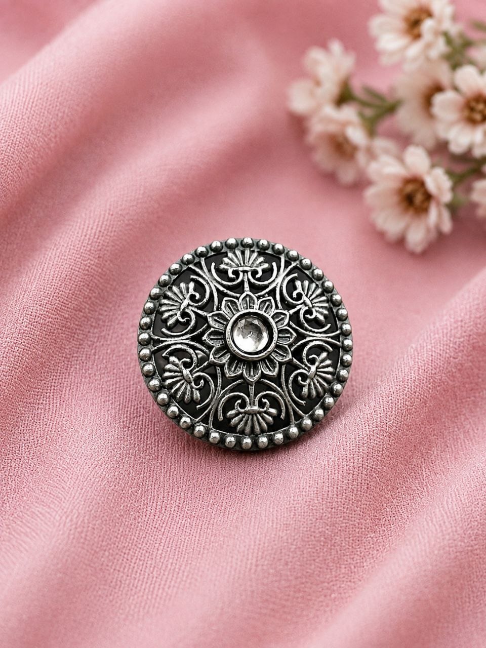 Silver Traditional Ring – Exquisite Ethnic Design for Graceful Styling 9 Silver Traditional Ring elegant ethnic brass jewelry for women