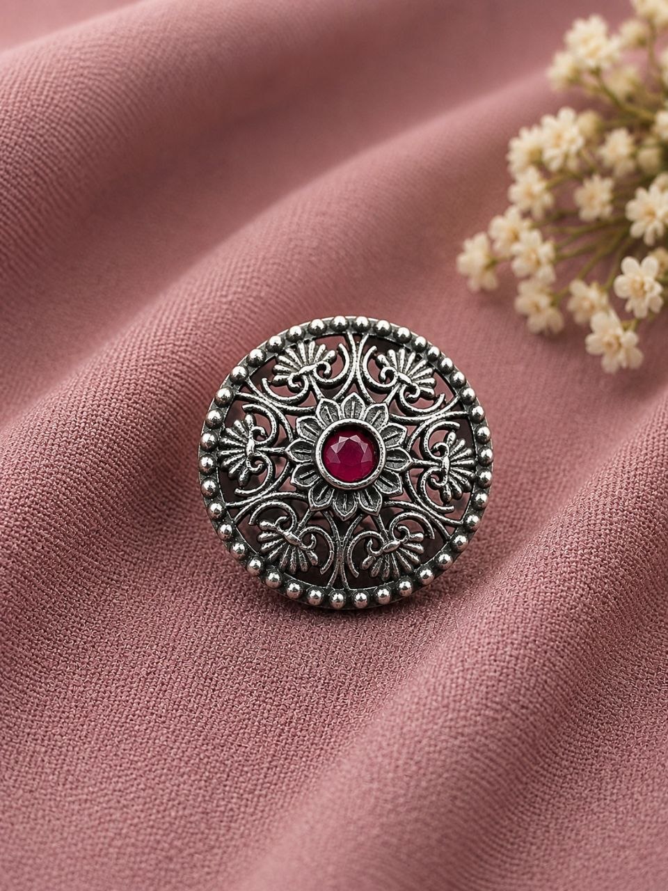 Silver Traditional Ring – Exquisite Ethnic Design for Graceful Styling 4 Silver Traditional Ring elegant ethnic brass jewelry for women