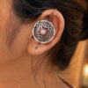 Silver Flower Earcuff elegant floral design premium silver jewelry