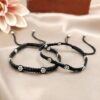 Adjustable Flower Thread Anklet elegant floral brass jewelry for women