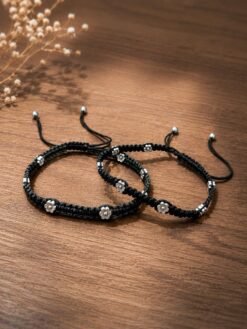 Adjustable Flower Thread Anklet elegant floral brass jewelry for women