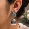 Beautiful Peacock Jhumka Earring with elegant traditional peacock inspired brass jewelry