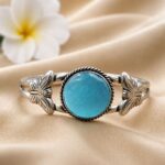 Adjustable Butterfly Bangle – Stunning Elegant Jewelry for Stylish Party Look - "Aqua"