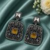 Floral Art Earring elegant floral design premium brass jewelry
