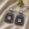 Floral Art Earring elegant floral design premium brass jewelry