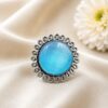 Adjustable Silver Ring – Elegant Premium Jewelry for Monalisa Stone Work 18 Adjustable Silver Ring elegant premium brass jewelry adjustable design