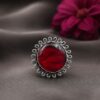 Adjustable Silver Ring – Elegant Premium Jewelry for Monalisa Stone Work 12 Adjustable Silver Ring elegant premium brass jewelry adjustable design