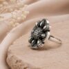 Adjustable Floral Ring – Elegant Jewelry for Everyday and Party Wear 5 Adjustable Floral Ring elegant brass jewelry with premium polish for women