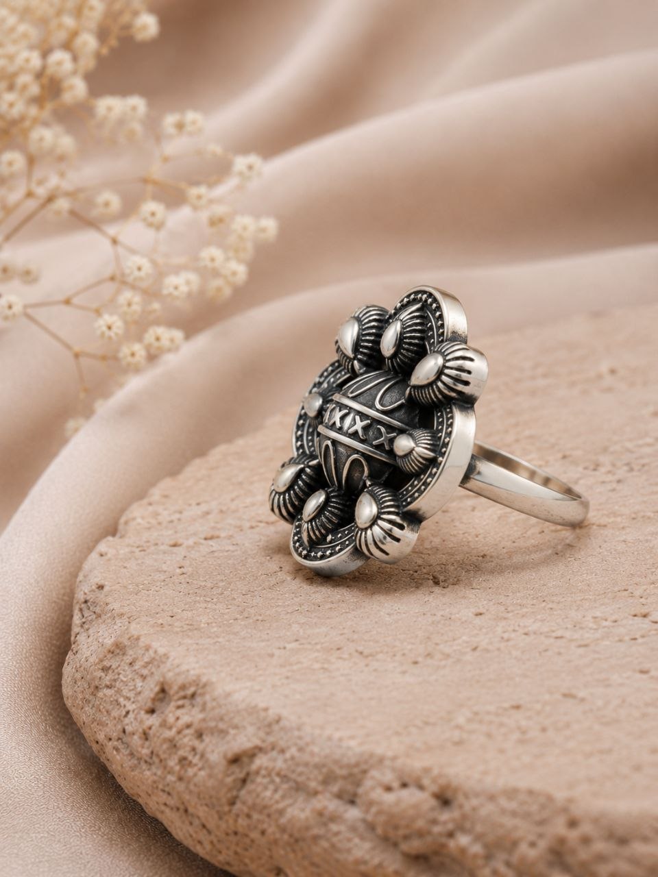 Adjustable Floral Ring – Elegant Jewelry for Everyday and Party Wear 3 Adjustable Floral Ring elegant brass jewelry with premium polish for women