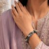 Adjustable Silver Kada elegant brass bracelet with premium silver-tone polish