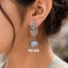 Leaf Jhumka Earring traditional leaf design brass jewelry with elegant premium polish