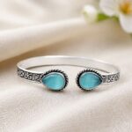 Unique Drop Bangle – Gorgeous Premium Design for Traditional and Modern Styling - "Aqua"