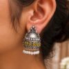 Peacock Stud Earring elegant brass traditional jewelry premium polished design