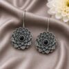 Flower Hook Earring elegant floral brass jewelry with premium polished finish