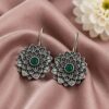 Flower Hook Earring elegant floral brass jewelry with premium polished finish