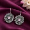 Flower Hook Earring elegant floral brass jewelry with premium polished finish