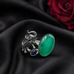 Adjustable Elephant Ring for Elegant and Unique Everyday Style - "Mint-Blue"