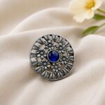 Elegant Designer Flower Ring for a Stunning and Charming Fashion Look - Blue