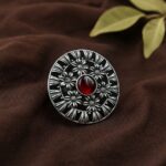 Elegant Designer Flower Ring for a Stunning and Charming Fashion Look - "Red"