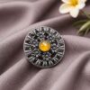 Designer Flower Ring elegant floral brass jewelry with premium polished finish