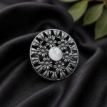 Elegant Designer Flower Ring for a Stunning and Charming Fashion Look - "Grey"