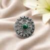 Designer Flower Ring elegant floral brass jewelry with premium polished finish