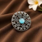 Elegant Designer Flower Ring for a Stunning and Charming Fashion Look - "Aqua"