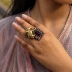 Exquisite Two Tone Elephant Ring for a Stunning and Unique Fashion Look