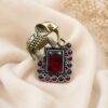 Two Tone Elephant Ring elegant elephant design brass jewelry with premium dual tone polish