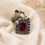 Exquisite Two Tone Elephant Ring for a Stunning and Unique Fashion Look - "Red"
