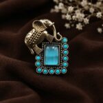 Exquisite Two Tone Elephant Ring for a Stunning and Unique Fashion Look - "Aqua"