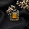 Two Tone Elephant Ring elegant elephant design brass jewelry with premium dual tone polish
